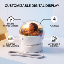 Memory Ball Sphere Orb Bluetooth 5.4 Speaker Digital Badge Crystal Ball Video picture