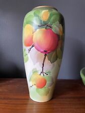 Antique Tall Hand painted Signed Royal Vase Austria Vienna Apples Vintage picture