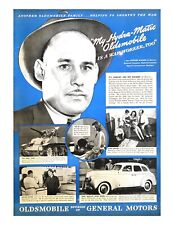 1944 Oldsmobile Automobile Vintage Print Ad WWII Hydra Matic War Worker  picture