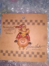Cute Unique Vintage Santa Riding a Pig and Holding a Chicken Christmas Pin Kathy picture