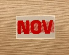 November, California DMV license plates month sticker tags. RED. YOM picture