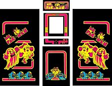Fits Ms Pac Man Arcade 6 Pc Set Side Art Kickplate Choose Classic Blue Or Black picture