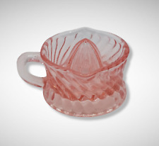 PINK DEPRESSION STYLE GLASS SWIRL JUICER REAMER, Vintage, Kitchen, Cooking, Dish picture