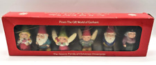 Gorham Gnome Family Of Christmas Ornaments 1979 Unieboek 6 Piece Set With Box picture