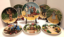 Wizard of Oz Knowles Collector Plates Hand Painted Ceramic Set of 8 Vintage 1977 picture