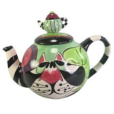 SWAK Lynda Cornielle Clancey the Cat Teapot Character Collectibles Colorful READ picture