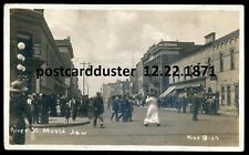 MOOSE JAW Saskatchewan 1910s River Street Stores. Real Photo Postcard by Rice picture