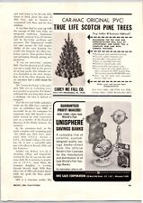 1964 Carey McFall Vintage Christmas Tree Ad Car Mac PVC Scotch Pine Artificial picture