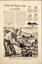 1945 Martin Aircraft V-Mail Via MARS 14 Trips Each Month WWII Vintage Print Ad picture