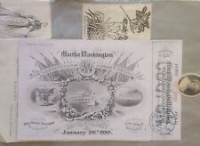 Martha Washington Reception St. John's Guild Academy Homer Lee Bank Note Co 1880 picture