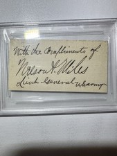 PSA/DNA Signature Cut Nelson A. Miles, Commanding General US Army, Civil War picture