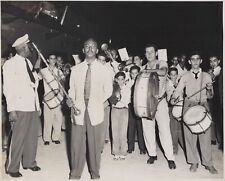 CUBAN CUBA HAVANA CARNIVAL MUSIC ORCHESTRA STREET SHOW 1957 ORIGINAL PHOTO 136 picture