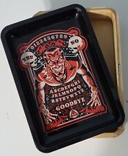 MAGNETIC STORAGE TRAY WOODEN STASH BOX ROLLING TRAY OUIJA DEVIL SATAN BRAND NEW picture