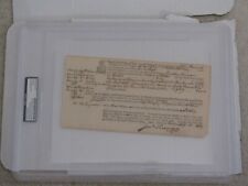 PSA DNA JOHN HANCOCK SIGNED DOCUMENT 9/6/1769 AUTO DECLARATION OF INDEPENDENCE picture