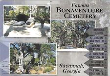 Georgia Chrome Postcard Bonaventure Cemetery Savannah Multi Views picture