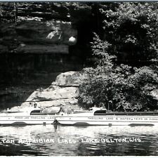 1950s Lake Delton Wis RPPC Barbara Peggy Duck Boat Photo Mirror Amphibian WI A70 picture