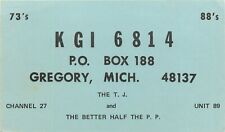 TJ & The Better Half Ham Radio KGI6814 Gregory Michigan MI QSL Card Postcard picture