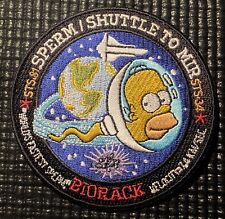 NASA PATCH - “SHUTTLE TO MIR HOMER SIMPSON” STS-81/STS-84 Sperm Mission - 3.5” picture
