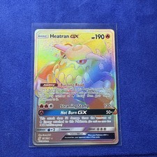 Heatran GX 238/236 Rainbow Secret Rare Unified Minds Pokémon Card 2019 NM picture