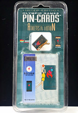 Limited Edition Olympic Games Pin-Cards Athletes in Motion Basketball 1996 picture