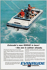 1967 Evinrude Rogue Motor Boat Gull Wing Hull Stabilizing Sponsons Print Ad picture