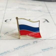 Russia National Flag Crystal Epoxy Metal Enamel Badge Brooch Collection Souvenir picture