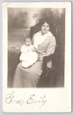 RPPC Studio Portrait of Women and Child in Chair 1913 Postcard picture