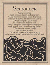 Seawater Ocean Spirit Prayer Invocation Poem Parchment-Color Poster Print 8.5x11 picture