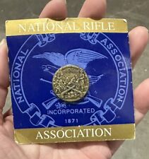 1980s Era NRA “National Rifle Association” Bronze Lapel Pin picture