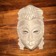 African Hand Carved Wood Mask Wall Hanging picture