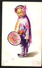 Antique Postcard 1907 Chinese Girl Dress Head Band 1907 Sheridan Hill Sandwich picture
