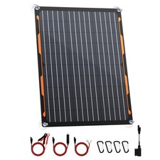 FlexSolar 20W 12V Solar Panel Charger Kit with Built-in Charge Controller - P... picture