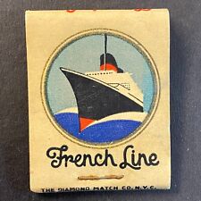 French Lines Full 20-Strike Matchbook c1930's-40's Very Scarce picture