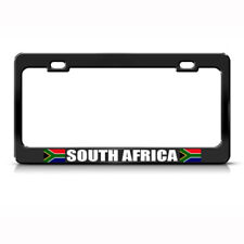 South Africa Flag Black Country Steel Metal License Plate Frame picture