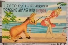 Vintage Unused Florida Postcard Hartman Litho Sales Largo picture