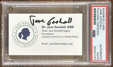 Chimp Expert Jane Goodall Autographed Business Card Signed PSA DNA Certified COA picture