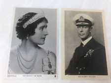 2 X OLD POSTCARDS OF HIS & HER MAJESTIES KIN GEORGE V1 & QUEEN ELIZABETH picture