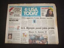 1998 DECEMBER 22 USA TODAY NEWSPAPER -FDA APPROVES LYME DISEASE VACCINE- NP 7979 picture