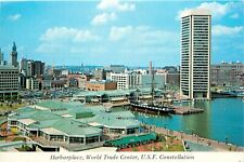 Baltimore Maryland MD Harborplace World Trade Center USF Constellation Postcard picture