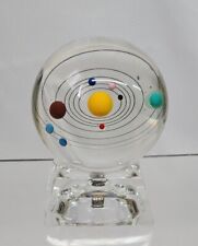 Crystal Solar System Paperweight Glass Galaxy Miniature Universe Astronomy  picture