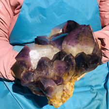 10.97LB Natural Amethyst geode quartz cluster crystal specimen Healing 789 picture