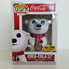 Funko Pop Coca-Cola Polar Bear Diamond Hot Topic Exclusive 58 Figure Ad Icons picture