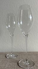 Set of 2 Schott Zwiesel Tritan Crystal Champagne Flutes with Porsche Branding picture