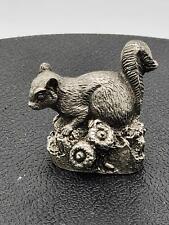 Franklin MINT June Lunger PEWTER THE SQUIRREL Woodland Animal 1981 picture
