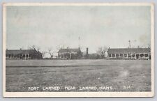 Fort Larned Near Larned Kansas KS Vintage White Border Postcard c1926 picture