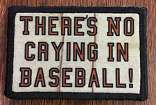 There's No Crying in Baseball Morale Patch Tactical Military Army Flag USA Hook picture