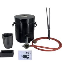 Gas Melting Furnace Kit with Graphite Crucible and Tongs 1300°C /2372°F picture