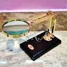 Magnifying Glass Adjustable Brass Table Magnifier Vintage Collectible picture