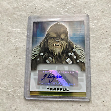 Star Wars Evolution ROTS Michael Kingma Tarfful Wookie Topps Autograph Card 2006 picture