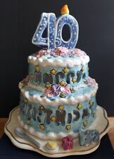 Ceramic 40th Birthday Cake 9.5